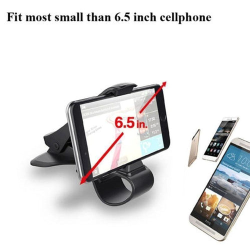 Adjustable Dashboard Phone Holder — Black